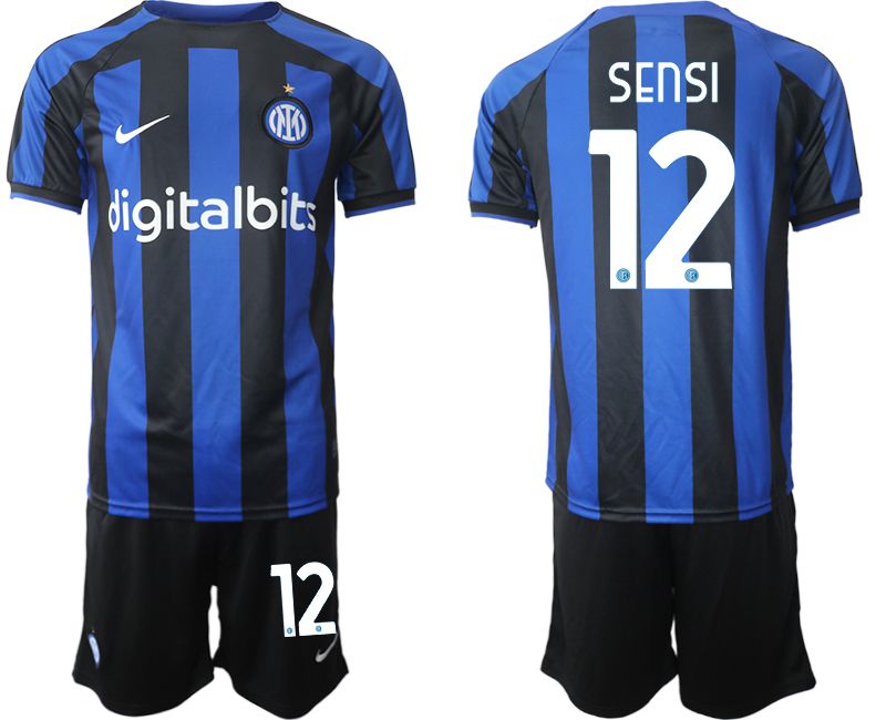 Men 2022-2023 Club Inter Milan home blue 12 Soccer Jersey